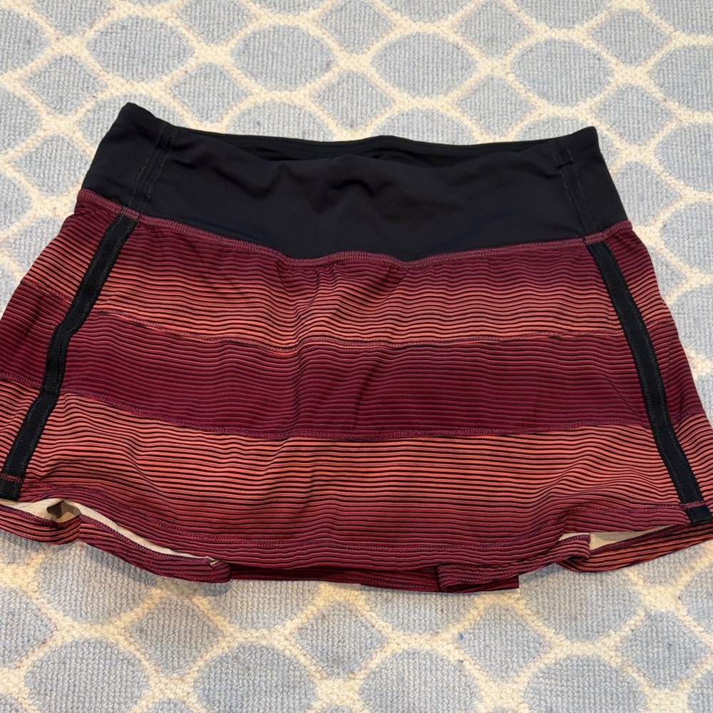 lululemon athletica Black and Red Mini Skirt